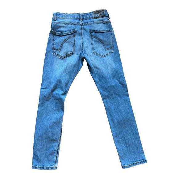 Ring Of Fire Jeans Mens‎ W31x30L Blue Distressed Slim Medium Wash Denim Stretch - Picture 2 of 9